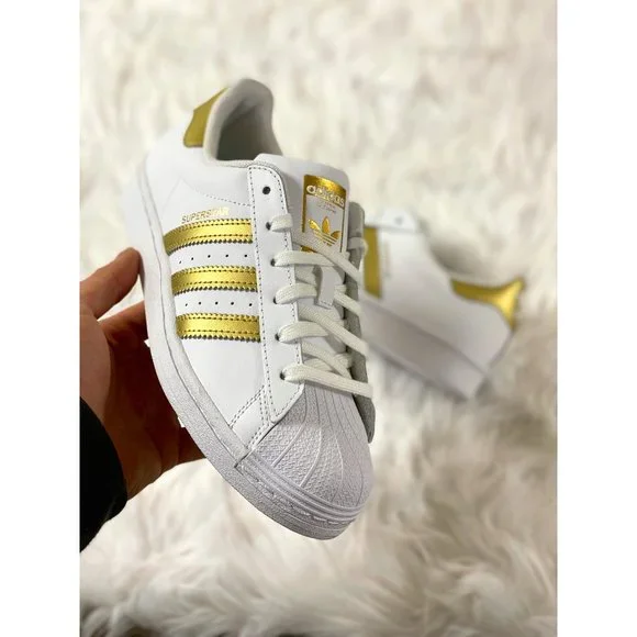 adidas Originals | Shoes | Adidas Originals Superstar Low Womens Shoe White  Metallic Gold Fx7483 New Multi | Poshmark